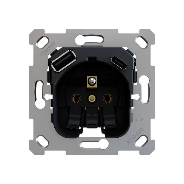 ZS55/ZS70. French socket insert 16 A / 250 V ~ with USB C and A - (without cover)