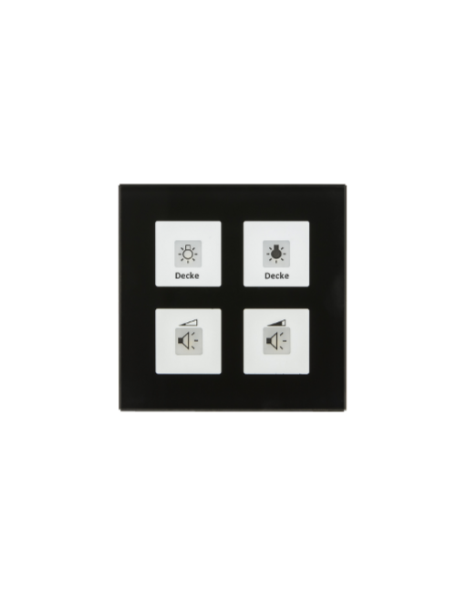 KNX RF+ Szklany przycisk 4-krotny z aktorem