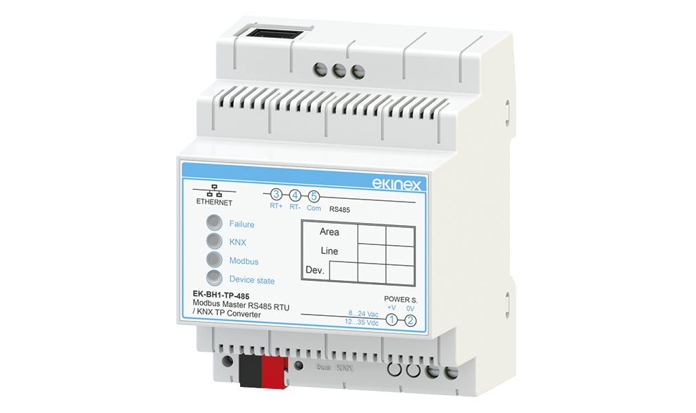 BRAMKA MODBUS RS485 MASTER RTU KNX TP