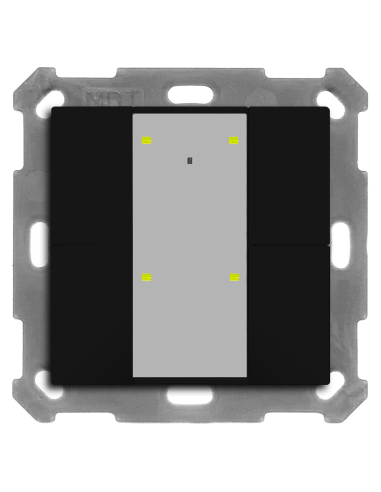 KNX RF+ PRZYCISK Z AKTOREM (2, 4, 6, 8-KROTNY) (BIAŁY POŁYSK/CZARNY MAT)
