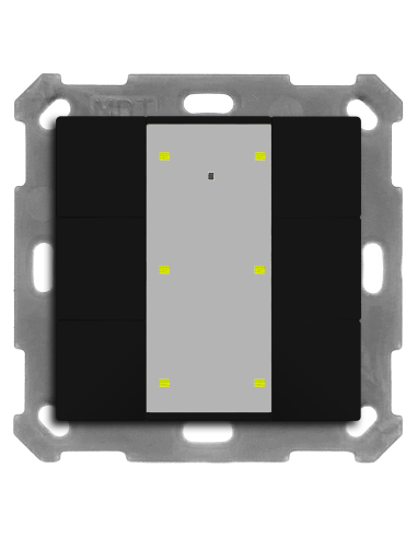 KNX RF+ PRZYCISK Z AKTOREM (2, 4, 6, 8-KROTNY) (BIAŁY POŁYSK/CZARNY MAT)