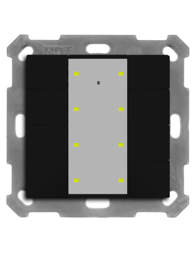 KNX RF+ PRZYCISK Z AKTOREM (2, 4, 6, 8-KROTNY) (BIAŁY POŁYSK/CZARNY MAT)