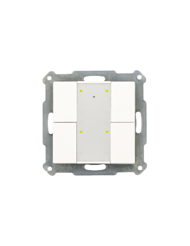 KNX RF+ PRZYCISK Z AKTOREM (2, 4, 6, 8-KROTNY) (BIAŁY POŁYSK/CZARNY MAT)