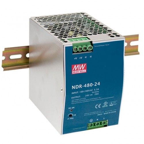 ZASILACZ NA SZYNĘ NDR-480