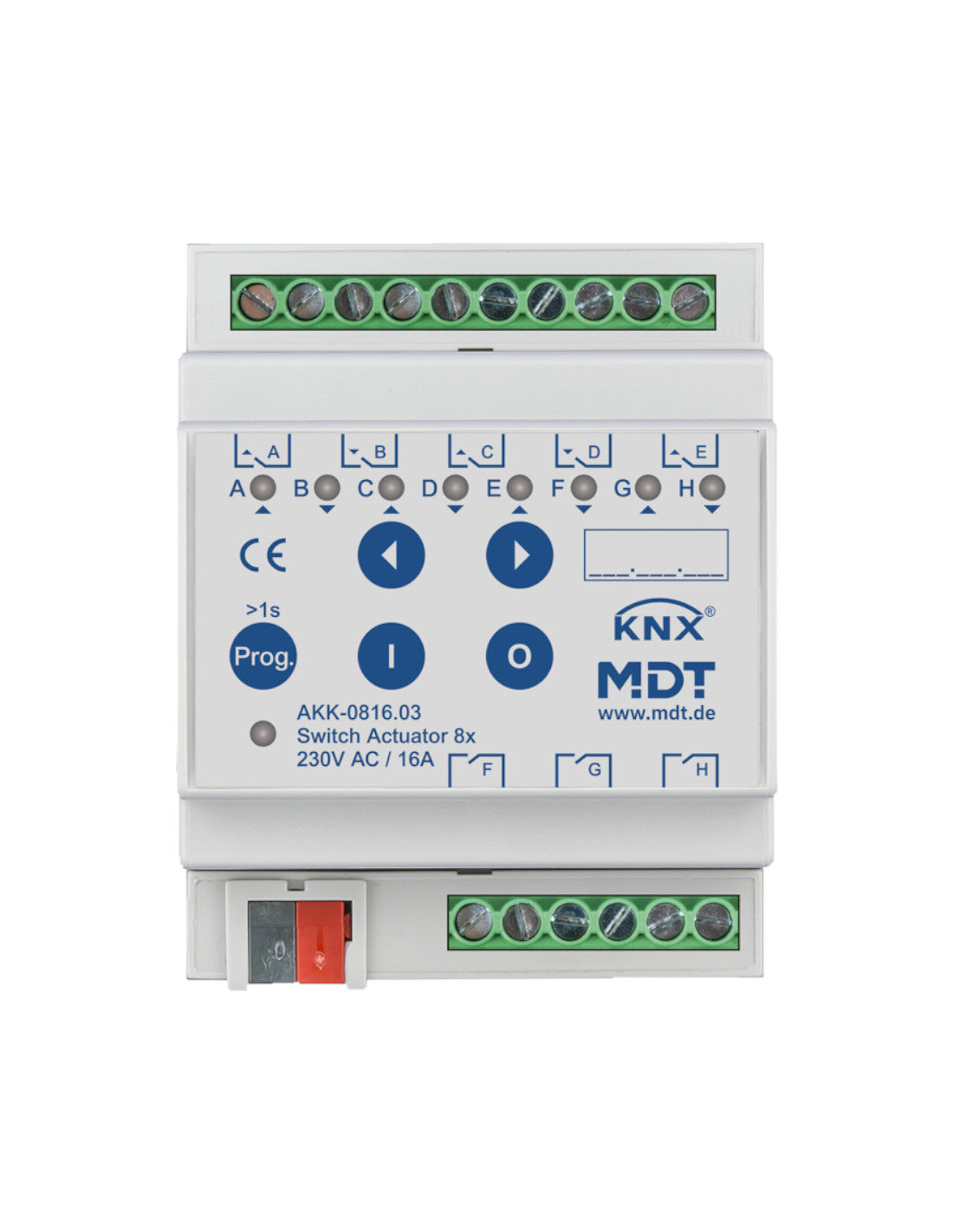 Aktor przełączający 8-kanałowy, 4-modułowy, 16A, 230VAC, kompaktowy, 70μF, 10 ECG